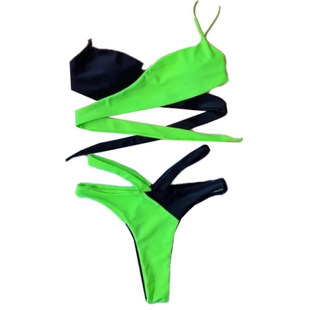 ❤️🆕 SHEIN bikini set green and black size small